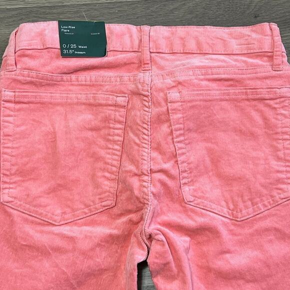 Wild Fable Corduroy coral pink   Flare Jeans Womens Size 0 Low-Rise - Picture 6 of 9